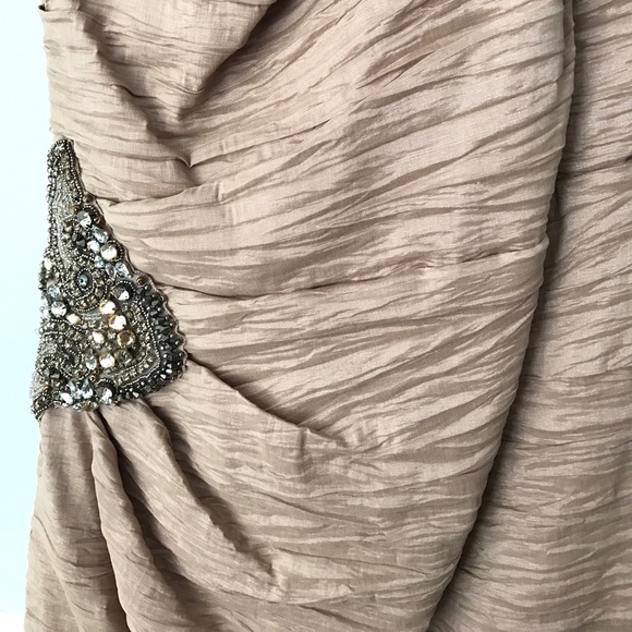 One Shoulder Dress, champagne color - Picture 3 of 6